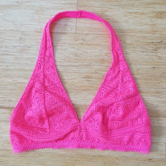 neon pink bralette top
